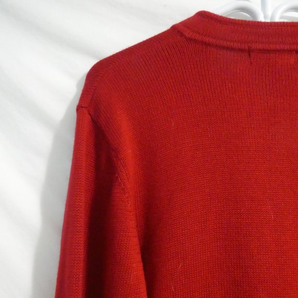 NEW YORK & COMPANY | xl extra large | Red Classic Zip-Up Cardigan | 100% Cotton - Picture 10 of 16
